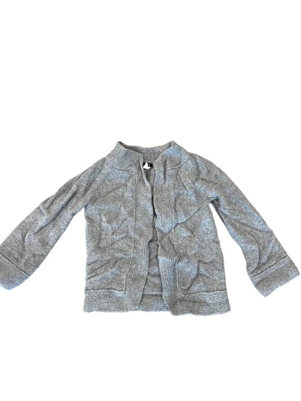 J Crew Gray Cardigan Sweater Open Front Wool-Cashmere Blend Women's Size M